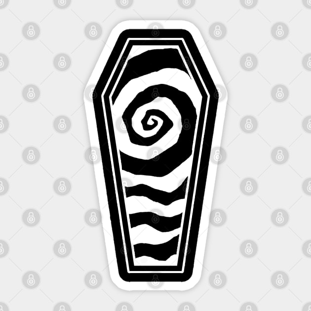 Coffin Swirl Sticker by NightmareCraftStudio